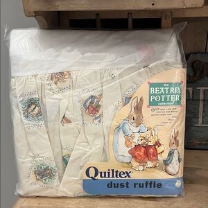 Quiltex Beatrix Potter Crib Dust Ruffle NWT Peter Rabbit